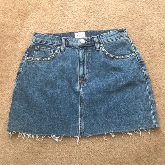 Hudson Studded Mini Jean Skirt - Picture 5 of 8